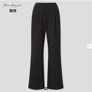 Uniqlo Mame Kurogouchi AIRism Cotton Pleated Pants-black